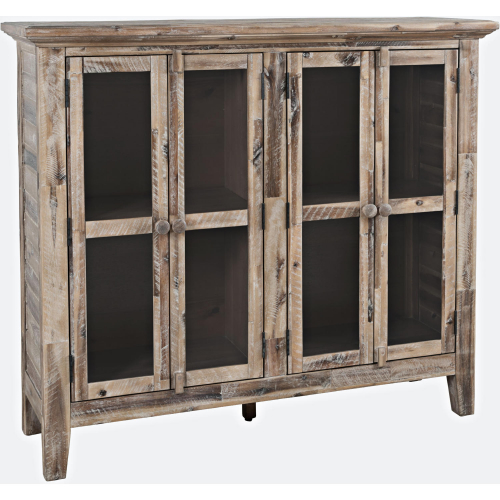 Rustic Shores 48" Accent Cabinet in Distressed Grey Wash Wood